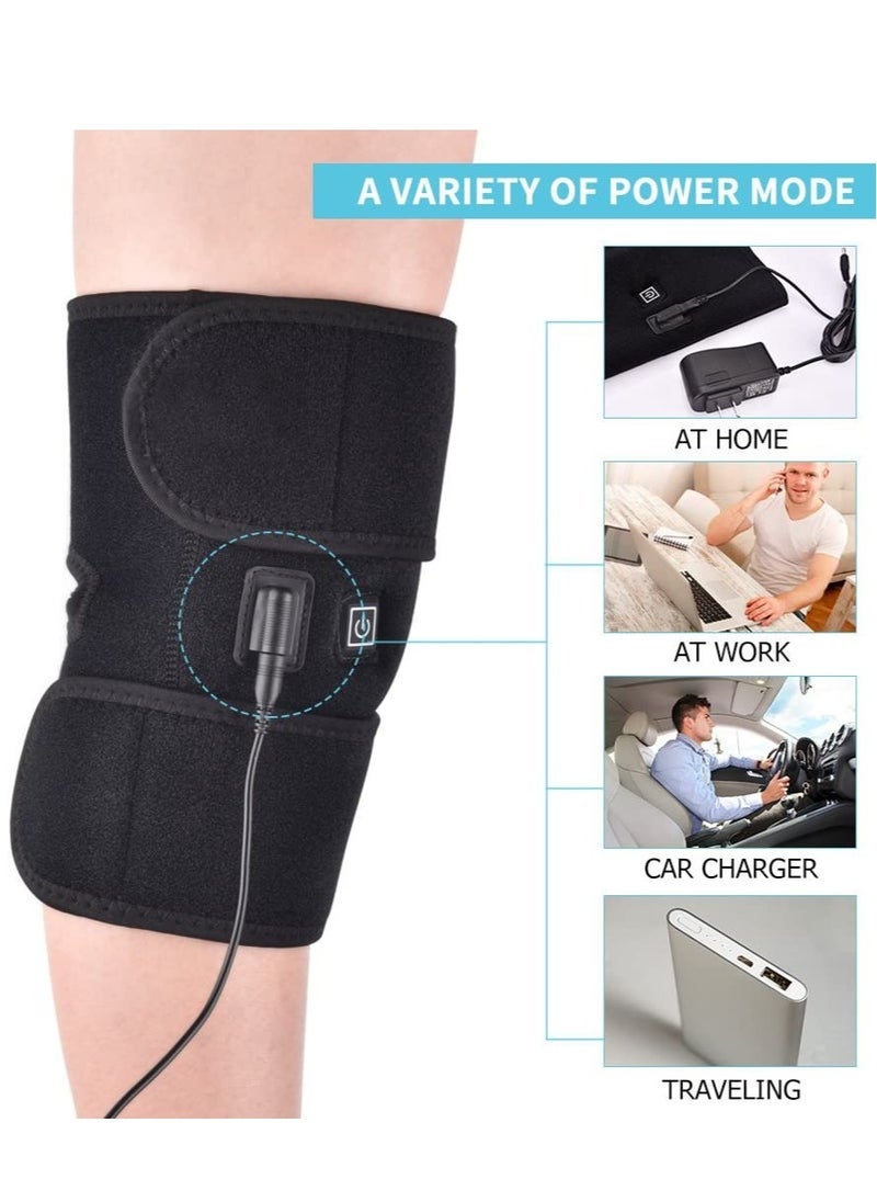 ELTRAZONE 2PCS Heating Knee Pads Knee Brace Support Pads Thermal Heat Therapy Wrap Hot Compress Knee Massager for Cramps Arthritis Pain Relief  - Image 4