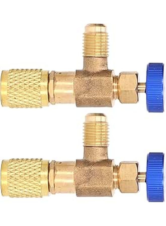 Brass Liquid Safety Valve 1 4 SAE Thread for R22 R404 R407 Air Conditioning Refrigerant Charging - Image 1