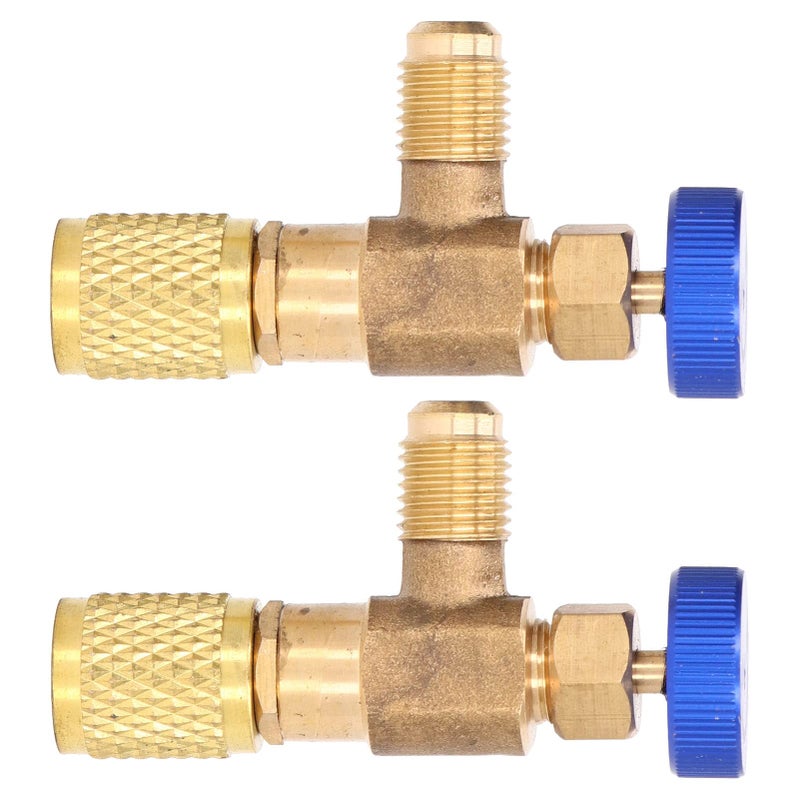 Brass Liquid Safety Valve 1 4 SAE Thread for R22 R404 R407 Air Conditioning Refrigerant Charging - Image 2