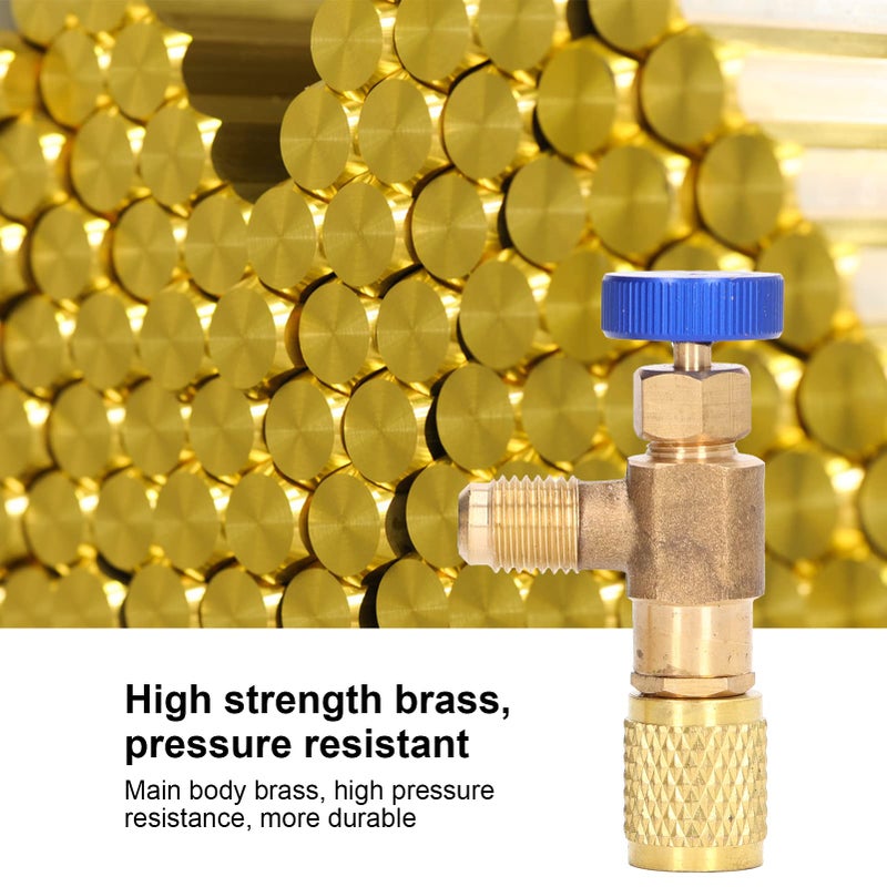 Brass Liquid Safety Valve 1 4 SAE Thread for R22 R404 R407 Air Conditioning Refrigerant Charging - Image 3