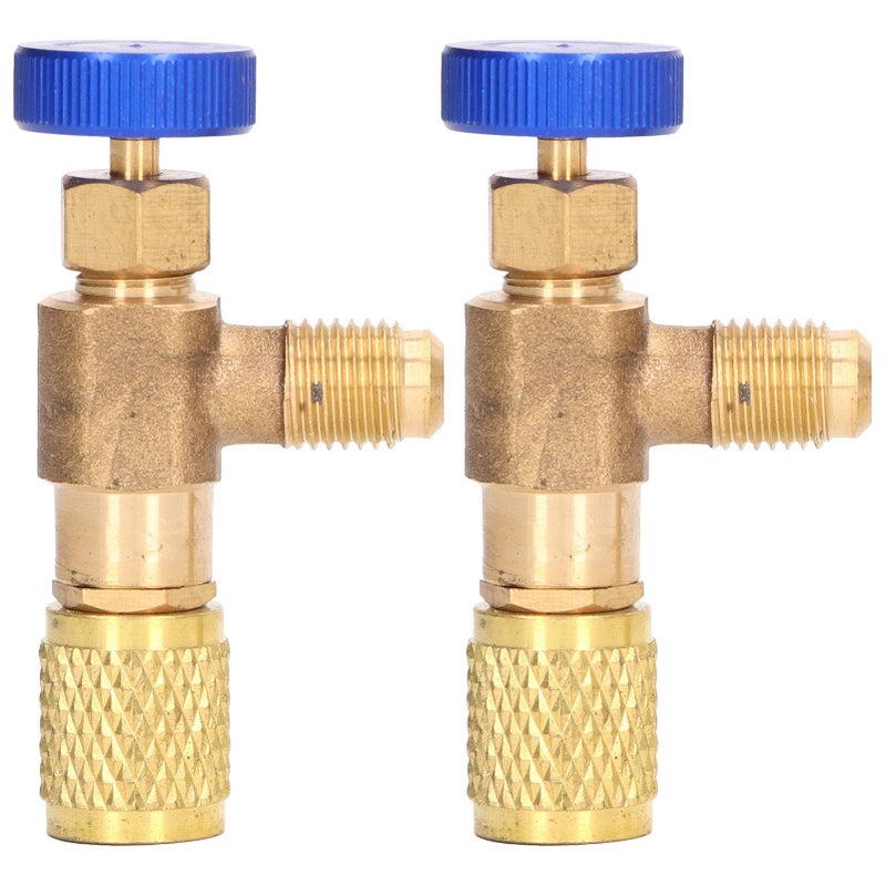 Brass Liquid Safety Valve 1 4 SAE Thread for R22 R404 R407 Air Conditioning Refrigerant Charging - Image 5