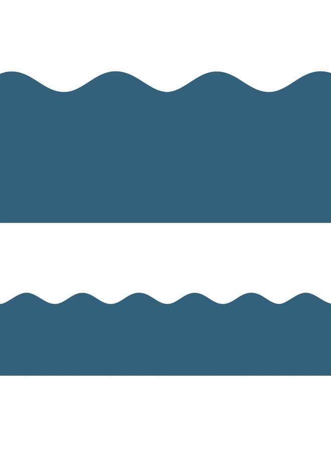 Fancy Land Slate Blue Bulletin Board Border Scalloped Border Trim for Classroom 52ft - Image 3