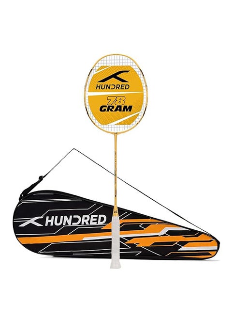 Atomic Air 78 Carbon Fibre Strung Badminton Racket with Full Racket Cover  | For Intermediate Players | 78grams | Maximum String Tension - 32lbs