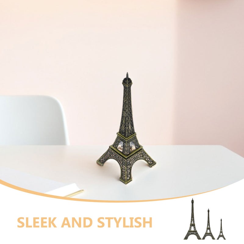 6pcs Alloy Mini Eiffel Tower Statue: Metal Eiffel Tower Figurine Vintage Desktop Ornament For Table Centerpiece Home Decoration Souvenir - Image 5