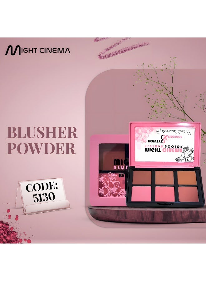Might Cinema Matte powder blush palette, 6 colors, from Might Cinema-5130 - Image 1