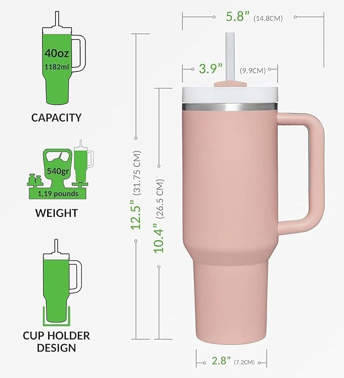 BLINE Tumbler with HandleStraw No Moq Travel Mug Cup Straw Beverage Insulation ColdHot Insulation Cup Handle Stanleys Cups Stainless Steel Thermos Mugs Multicolor Pack of 11130 Ml - Image 2