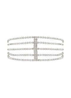 Ettika Hair Accessories. Gold Tone Plated Headband For Women. Delicate Crystal Dotted Golden Headband. Jewelry.  - Image 1