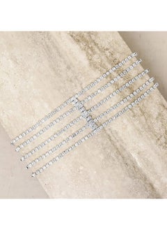 Ettika Hair Accessories. Gold Tone Plated Headband For Women. Delicate Crystal Dotted Golden Headband. Jewelry.  - Image 3