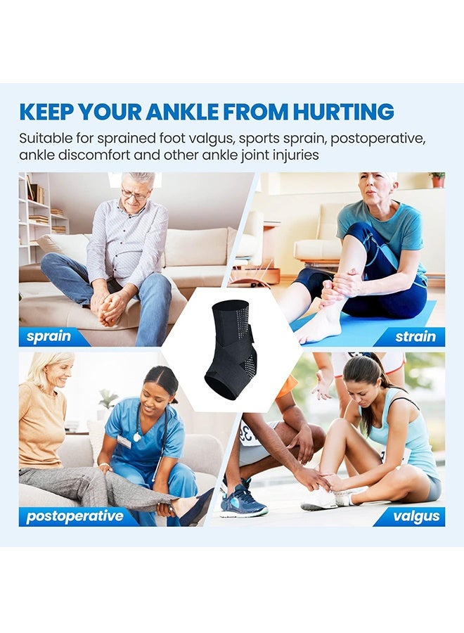 Generic 1 Pair Bandage Ankle Brace, Sleeve Ankle Support with Gel Pad, Silicone Ankle Sleeve Ankle Wrap & Ankle Brace for Plantar Fasciitis Relief, Ultra Thin Breathable Adjustable Ankle Wrap, Ankle Sleeve Strap Support(XL, Men's 7-10/Women's 8-11) - Image 5