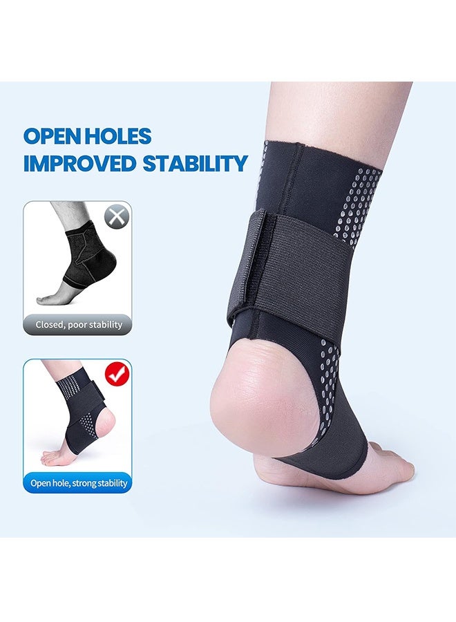 Generic 1 Pair Bandage Ankle Brace, Sleeve Ankle Support with Gel Pad, Silicone Ankle Sleeve Ankle Wrap & Ankle Brace for Plantar Fasciitis Relief, Ultra Thin Breathable Adjustable Ankle Wrap, Ankle Sleeve Strap Support(XL, Men's 7-10/Women's 8-11) - Image 3