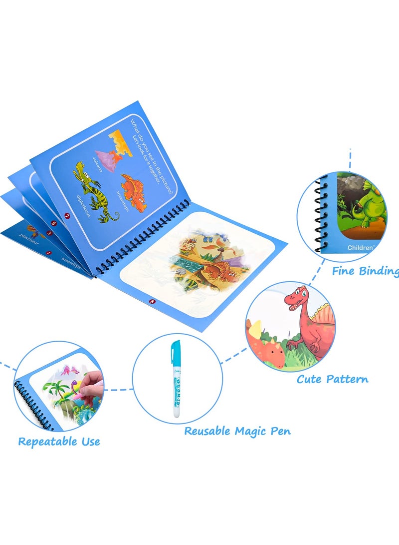 Mr. Penda 5Pcs Water Magic Colouring Book, Reusable Water Colouring Books for Children, Magic Water Colouring Book with Water Pens, Magic Painting Book for Kids 3 4 5 6 Year Old Boys Girls - Image 5