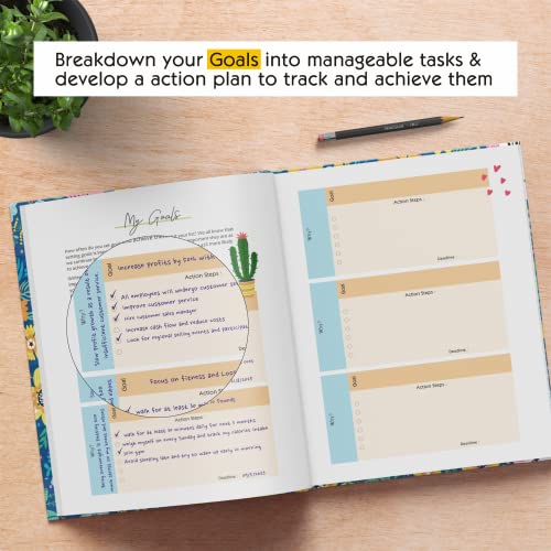 Zaslan Stay Magical - Undated Daily Planner and Gratitude Journal | Schedule Your Day, Achieve Goals, Manage To-do List | Habit Tracker | 12 Months, 232 Pages + Free Sticker Year - 2026 (Mystic Meadow) - Image 4