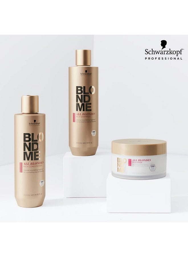 BlondMe - All Blondes Rich Conditioner Nourishing Daily Treatment Strength Elasticity And Shine For Normal To Coarse Color Treated And Natural Blonde Hair 250 Ml - Image 1