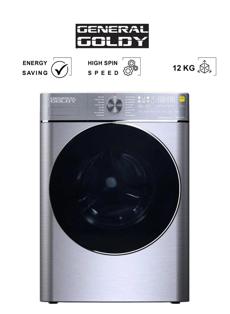 General goldy Fully automatic front-loading washing machine - 12 kg - 7 kg drying - silver - GGWF12S  - Image 1