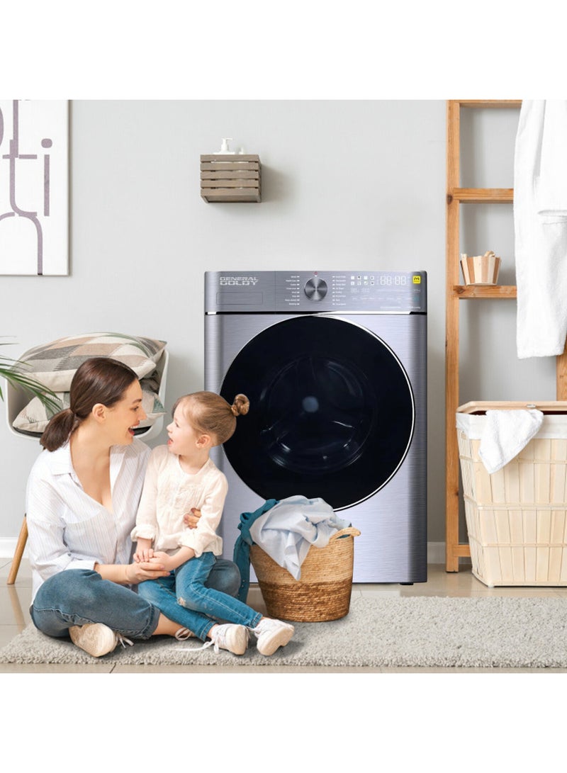 General goldy Fully automatic front-loading washing machine - 12 kg - 7 kg drying - silver - GGWF12S  - Image 2