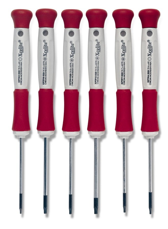 Xcelite XPTX600 Precision Chromium Molybdenum Steel Torx ESD Screwdriver Set, With Case, 6-Piece - Image 1