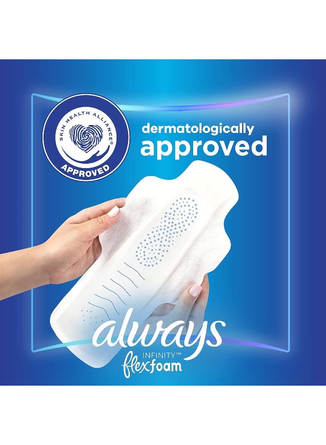 Always Infinity Feminine Pads For Women, Size 5 Extra Heavy Overnight Absorbency, Multipack, With Flexfoam, With Wings, Unscented, 22 Count x 3 Packs (66 Count total) - Image 5