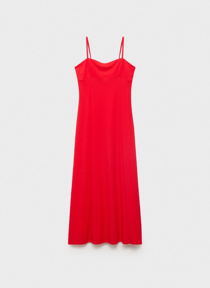 MANGO Red Midi Dress  - Image 5