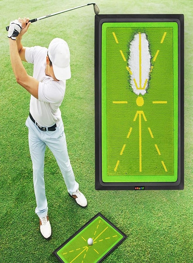 Ascent Golf Hitting Mat with Dual-Tone Sequin Design – 12 x 17 Inches, Heavy-Duty Rubber Base for Stability – Convenient Storage and Portable – Generously Sized for Comprehensive Swing Practice - Image 2