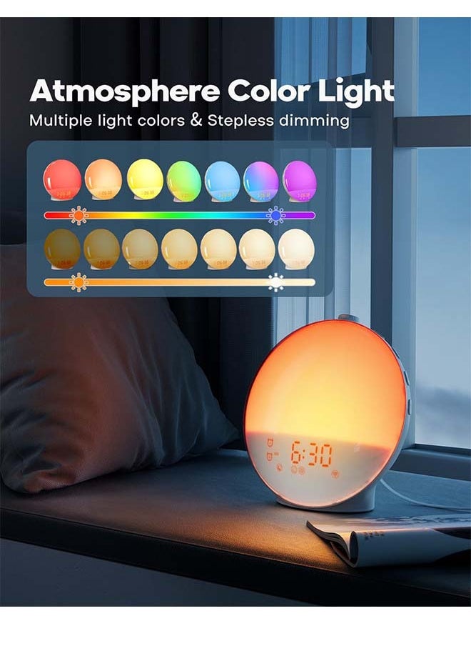 Generic - Sunrise Alarm Clock for Heavy Sleepers, Wake Up Light with Sunrise/Sunset Simulation, Dual Alarms & Natural Sounds, Snooze & Sleep Aid,deal for Gift - Image 1