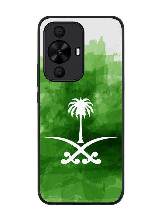 Stylizedd Rugged Black edge case for Huawei nova 12s / Huawei nova 11/ Huawei nova 12 Lite 4G, Slim fit Flexible Anti Drop Thin Cover - Saudi Emblem - Image 1