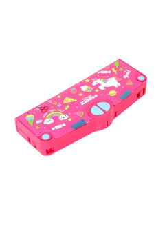SMILY KIDDOS Smily Kiddos Pop Out Pencil Box (Pink) Multifunction Stationery Organizer Box Pop Up Fun Plastic Pencil Case  - Image 4