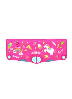 SMILY KIDDOS Smily Kiddos Pop Out Pencil Box (Pink) Multifunction Stationery Organizer Box Pop Up Fun Plastic Pencil Case  - Image 1