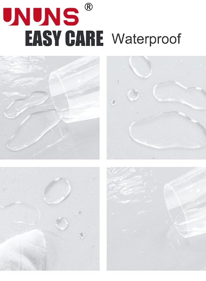 UNUNS Pvc Table Cover,Round Waterproof Table Cover Elastic,Tablecloth Elastic Edged Plastic Table Cloth,PVC Table Cloth for Kitchen table,R(112-140cm) - Image 5