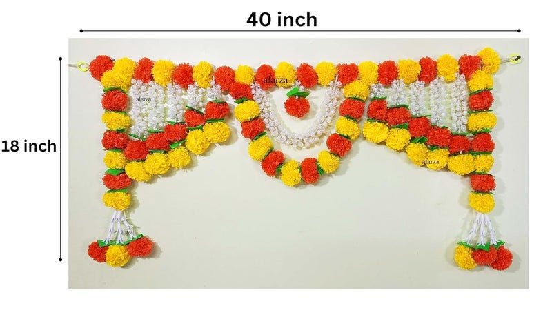 afarza Toran for Main Door Latest Home Decoration Entrance Hanging Handmade Bandarwal Atificial Marigold Flower Garlands Gift Item - Image 4