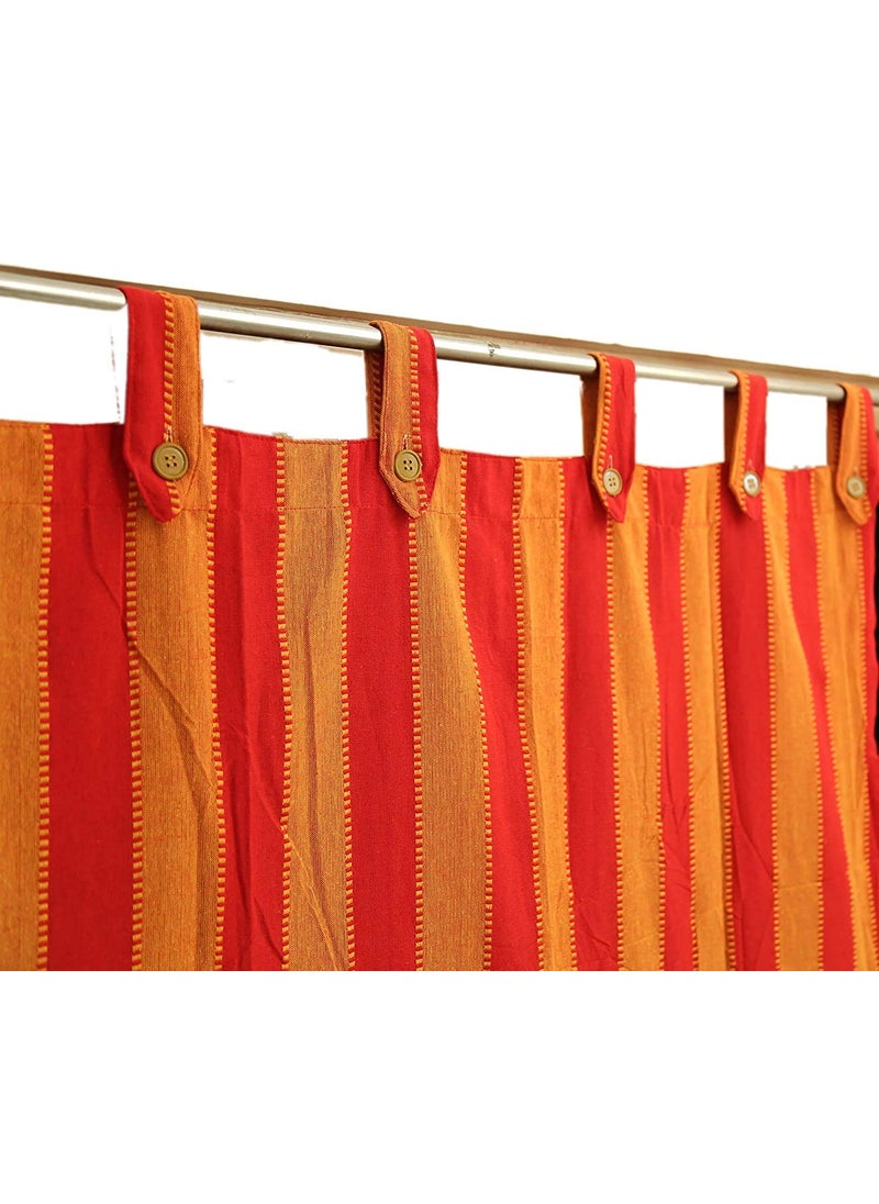 nissi - nissi Cotton Door Curtain || Pack of 1 || (RED Orange) - Image 1