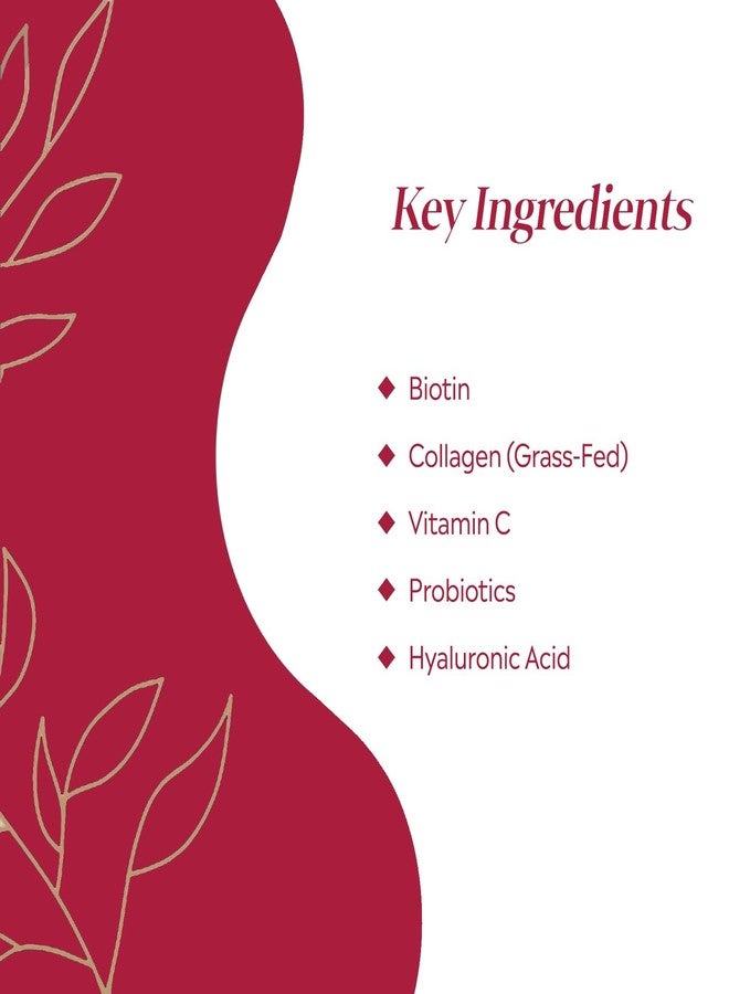 PURE | Mie Collagen + Probiotics | Pomegranate | Supplement for Beauty | 14 Packets | Biotin & Collagen Infused | Hair Skin & Nail Strengthener | Gut Health Support with Probiotics & Vitamin C - Image 4