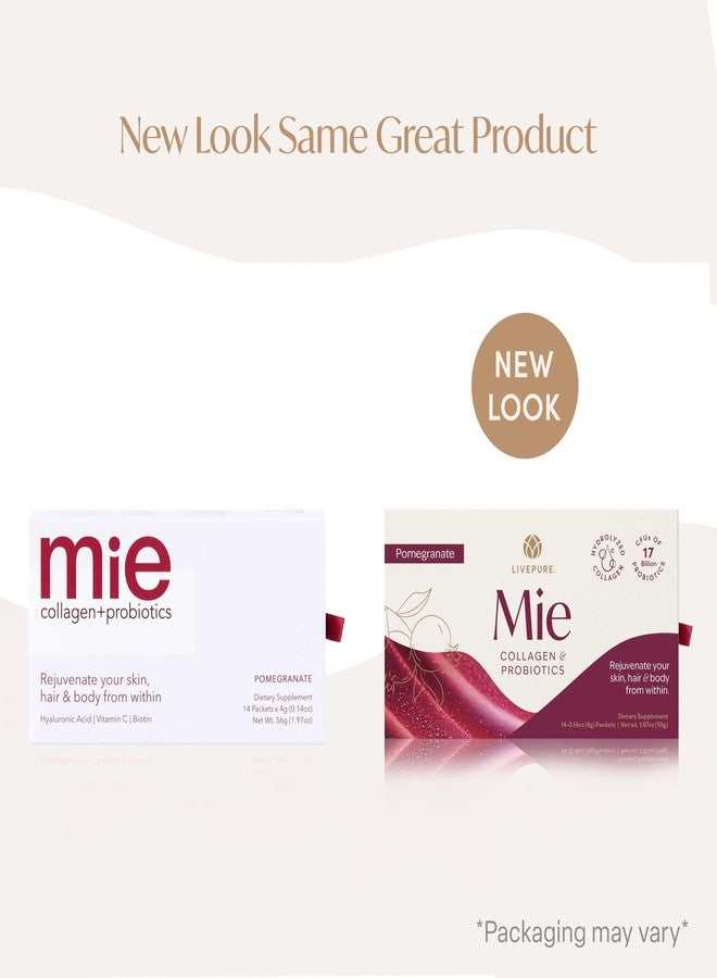 PURE | Mie Collagen + Probiotics | Pomegranate | Supplement for Beauty | 14 Packets | Biotin & Collagen Infused | Hair Skin & Nail Strengthener | Gut Health Support with Probiotics & Vitamin C - Image 2