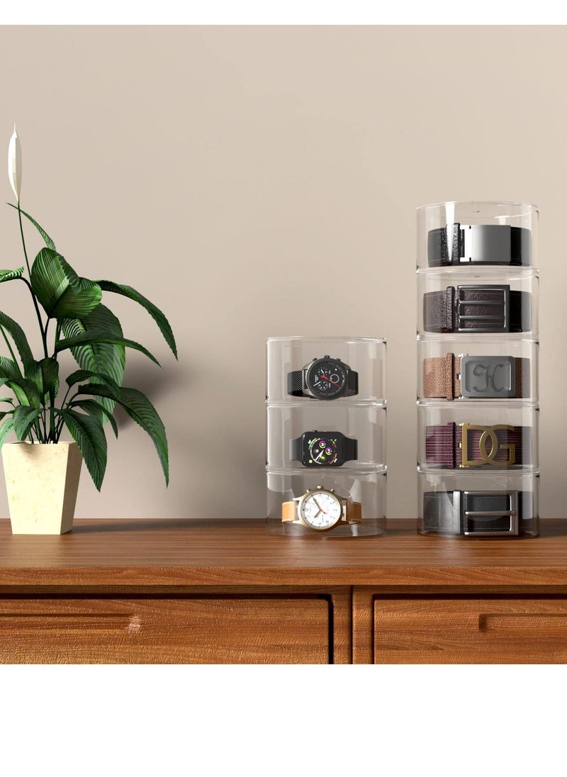 Belt Organizer, Acrylic 3 Layers Belt Case Storage Holder and Display for Accessories Like Jewelry, Watch, Bracelets  - Image 2