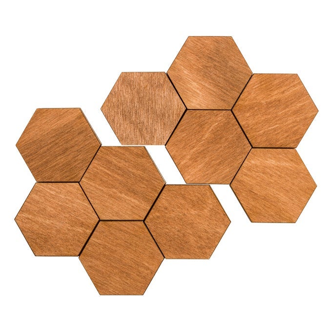 Fridge Magnets Office Magnets Hexagon Fridge Magnets Natural and ecoFriendly Wooden Magnets Brown Medium Size