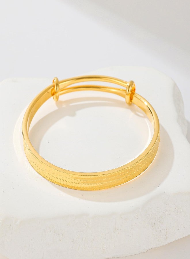 Ethlyn Birthday Gift for her Gold Plated Adjustable Fish Scale Bangle for daily use - Image 4