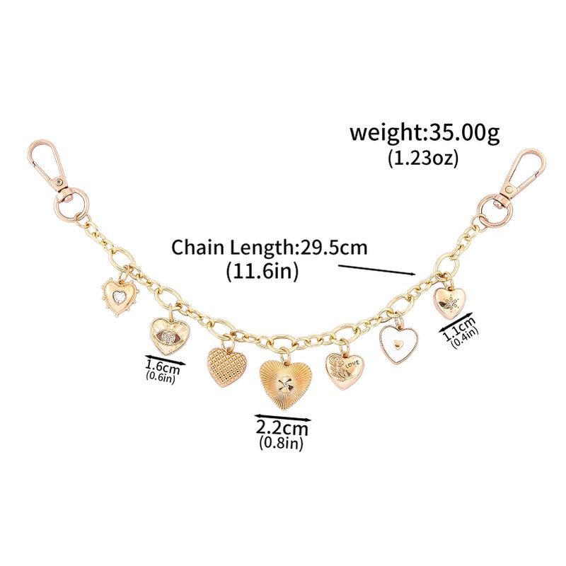 Disengor Bag Chain Extender with Charms - Gold Purse Chain Charm for Handbags - Beach Shells Starfish Keychain for Women - Image 5