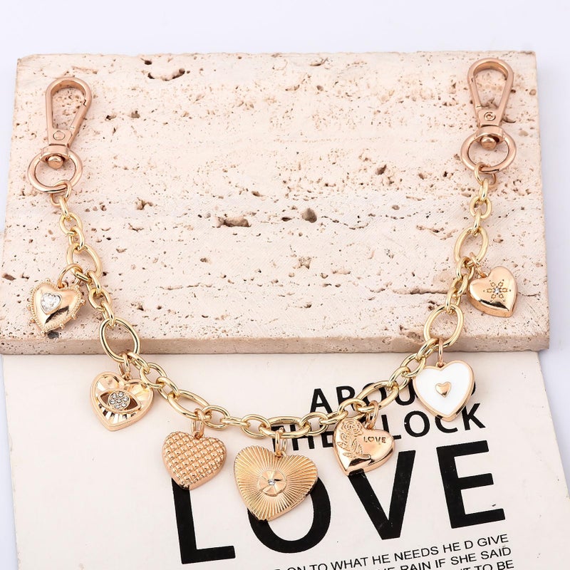 Disengor Bag Chain Extender with Charms - Gold Purse Chain Charm for Handbags - Beach Shells Starfish Keychain for Women - Image 4