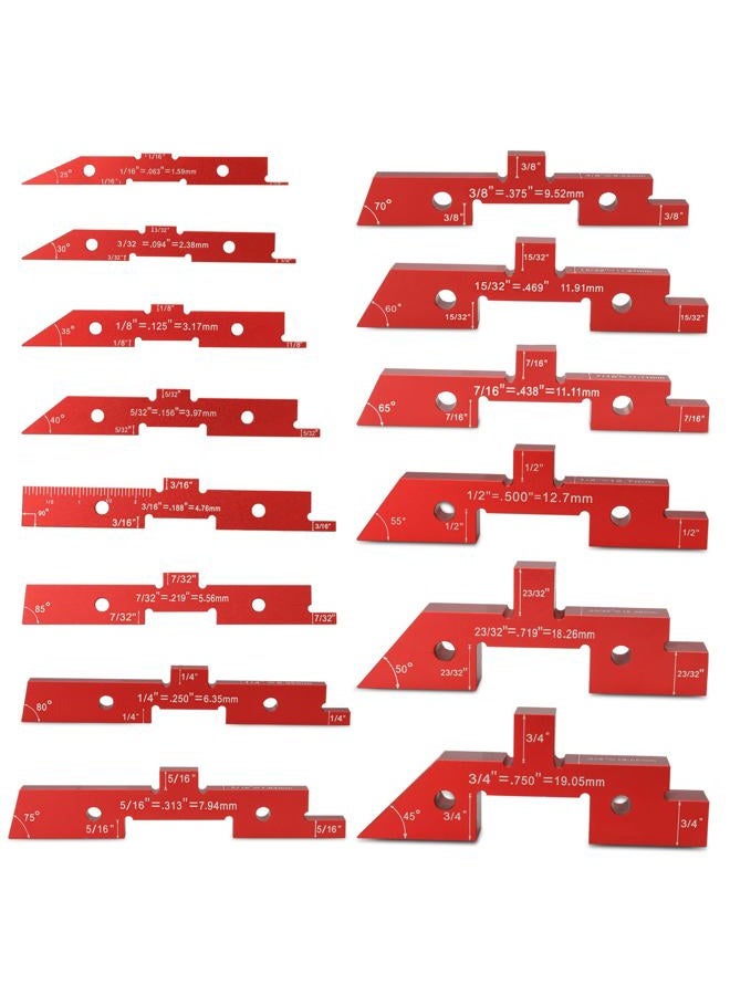 Comfylichi Table Setup Blocks for Woodworking, 14pcs Aluminum Alloy Precision Set up Bars, Precision Height, Depth, Angle & Fence Alignment Gauge Set - Router and Saw Accessories with Storage Case - Image 5
