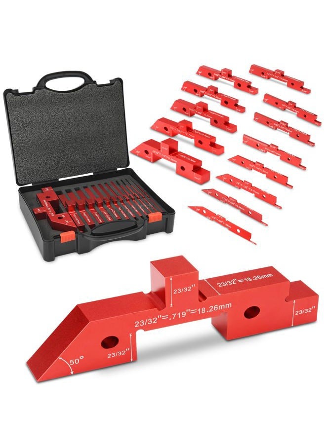 Comfylichi Table Setup Blocks for Woodworking, 14pcs Aluminum Alloy Precision Set up Bars, Precision Height, Depth, Angle & Fence Alignment Gauge Set - Router and Saw Accessories with Storage Case - Image 1