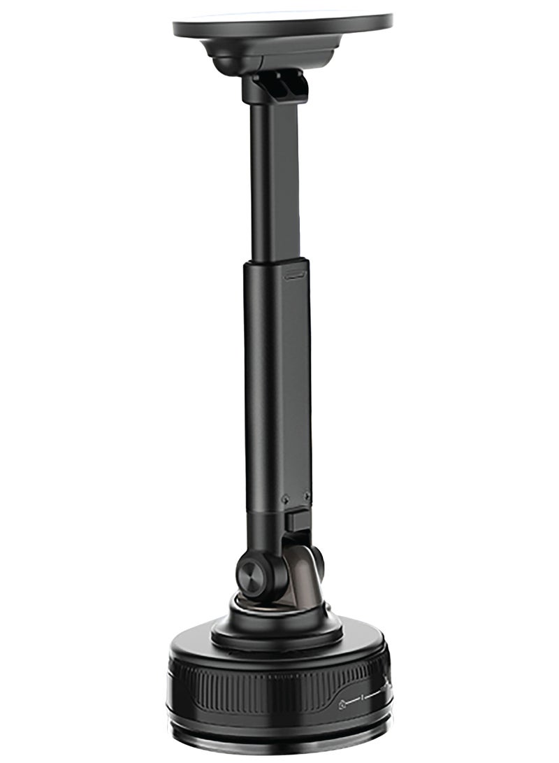 porodo MagExtend MagSafe Phone Holder with Vacuum Suction & Powerful Magnetic Hold / Adjustable Viewing Angle / 185mm Extended Arm / Secure Adhesive Car Mount / Adhesive Base Grip For All Smartphones - Black - Image 3