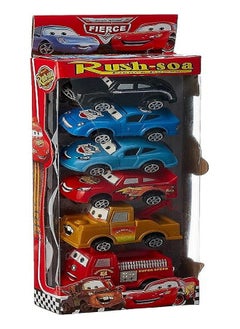 Generic 6 In 1 Cars' Movie Cars  - Lightning McQueen Cartoon Movie Series, Mini-Action Figure, 6 Pieces Vehicle Toy Car  - Image 1