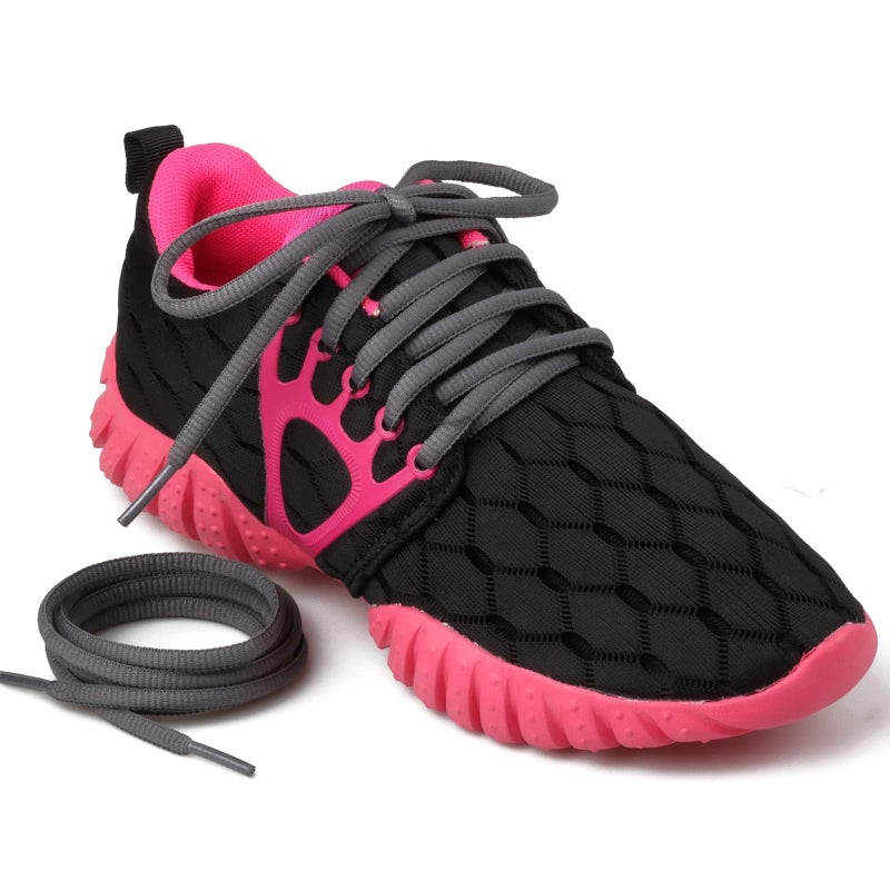 Puzeam 2 Pairs Oval Athletic Shoelaces 33 Colors 1/4" Half Round Shoe Laces for Sneakers - Dark Gray 80 - Image 3