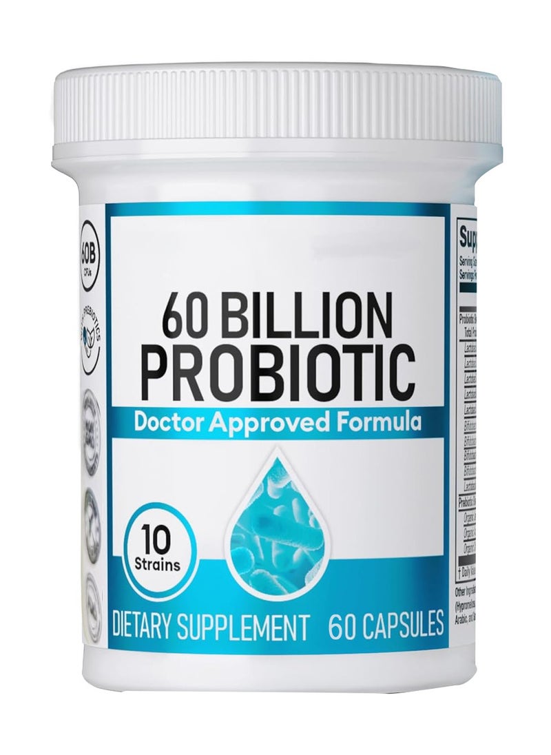 Probiotics 60 Billion CFU - 10 Strains + Organic Prebiotics - Immune, Digestive & Gut Health - Supports Occasional Constipation, Diarrhea, Gas & Bloating - for Women & Men - pzsku/ZC66F380D9D083C042E91Z/45/_/1732162789/c2e58780-80c2-46e2-bf3c-8eed12ef3824