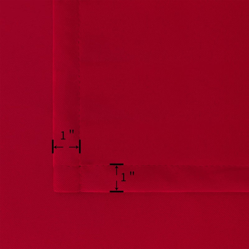 BGment Rod Pocket and Back Tab Blackout Curtains for Bedroom - Thermal Insulated Room Darkening Curtains for Living Room  2 Window Curtain Panels (52 x 72 Inch  Red) - Image 5