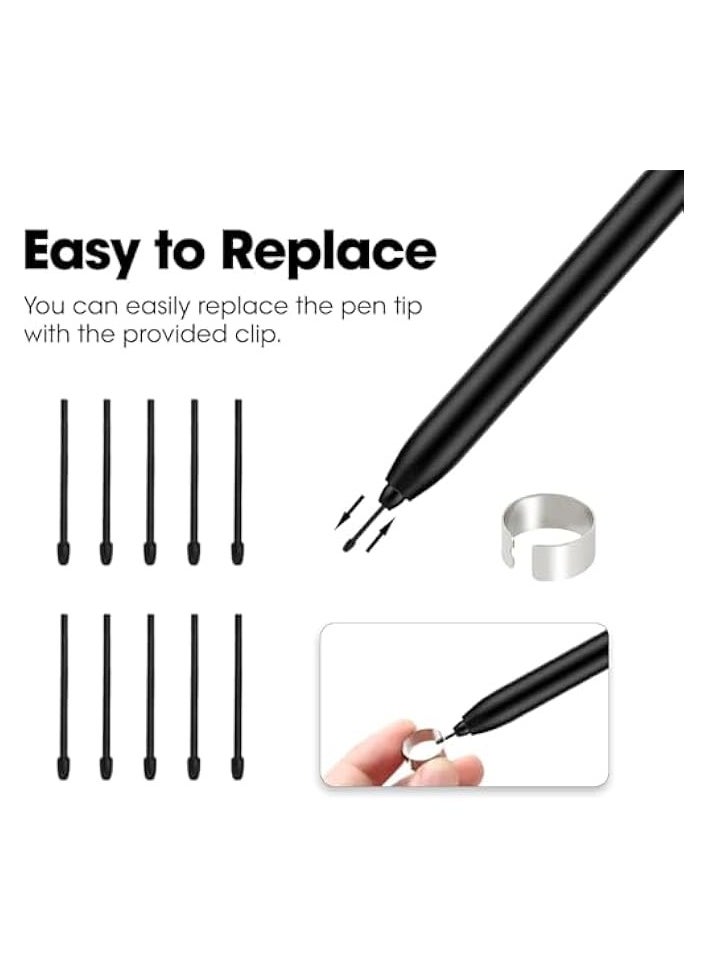 10 Pcs Pen Tips for Remarkable 2 Pen, Soft Pen Tips Replacement for Remarkable 2 Stylus Marker Plus Durable Pen Nibs with Tool