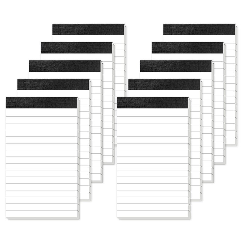 Aidunmis 10 Pack Small Note Pads 3x5 Lined Writing Pads Mini Notepads Small Pads of Paper 3x5 With 30 Sheets per Notepad 80Gsm Paper Pads Mini Legal Pads 3x5 Inch Pocket Notebook for Taking Notes and Reminders - Image 1