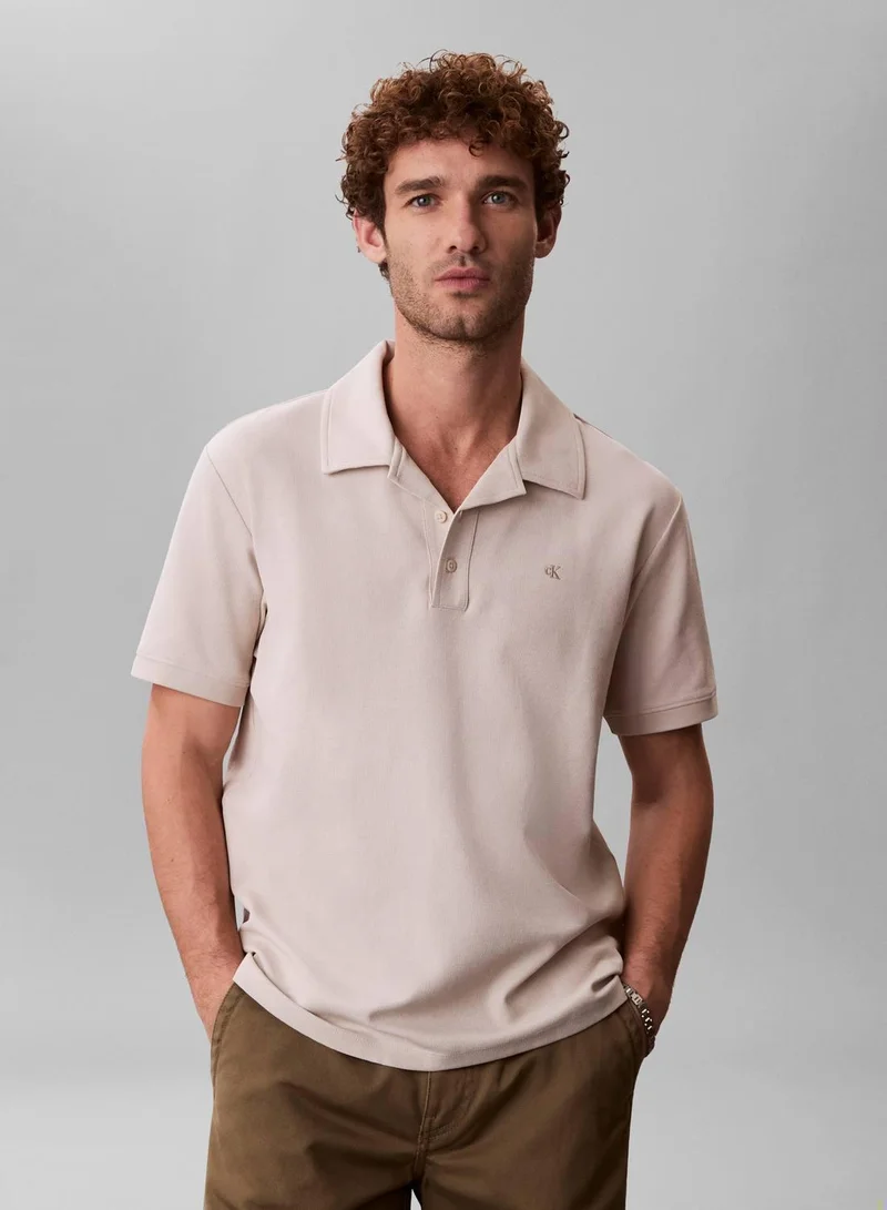 Waffle Texture Polo Shirt