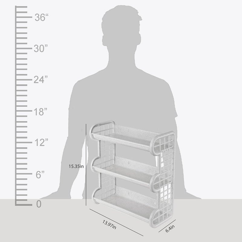 Cello Cello Japan Plastic Storage Shelf Granite White  - Image 3