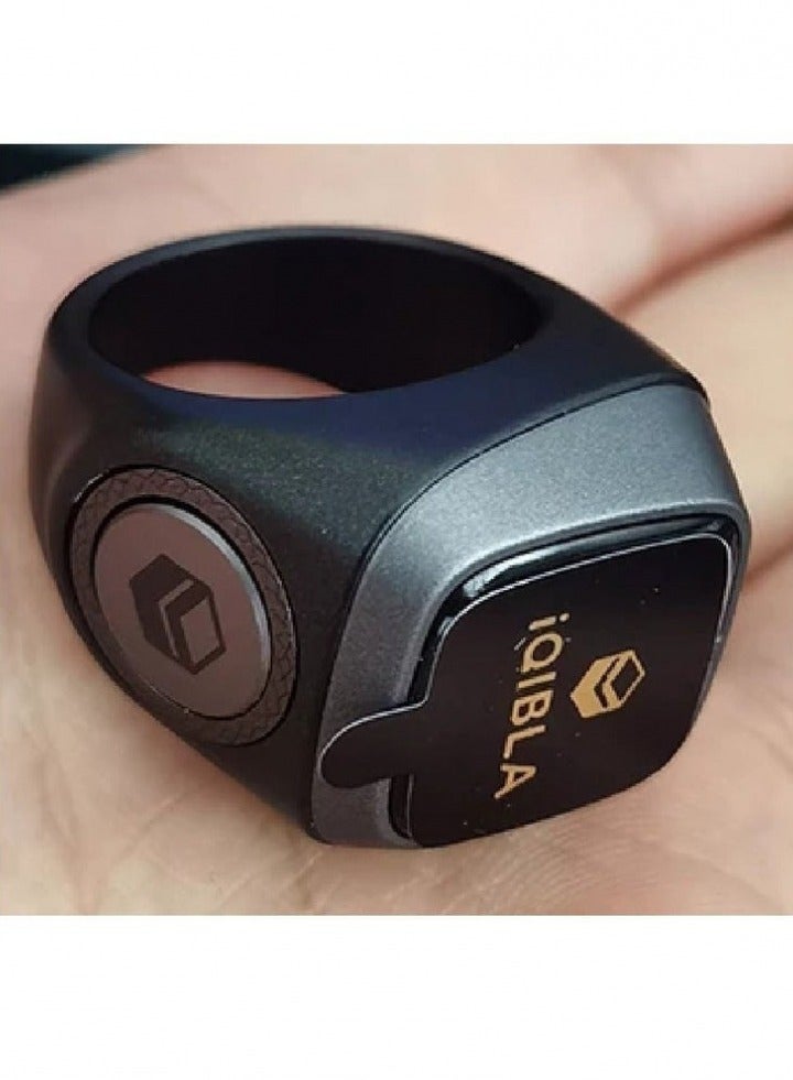 iQIBLA Smart Tasbih Plastic Zikr Lite Ring Black Grey 18MM - Image 2