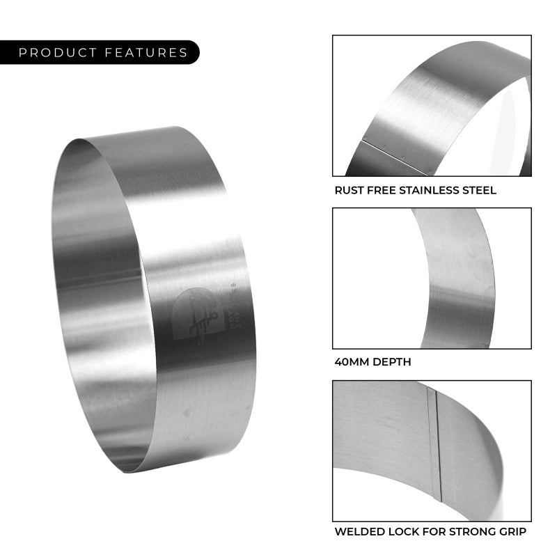 Doyzee Supplies Cake Mold Set - Pastry & Mousse Ring Molds for Baking - 4/6/8/10 Inch - Image 3